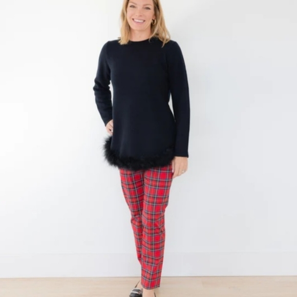 Sail to Sable Pants - Sail to Sable Red Plaid Ankle Pant Size 10 NEW NWT